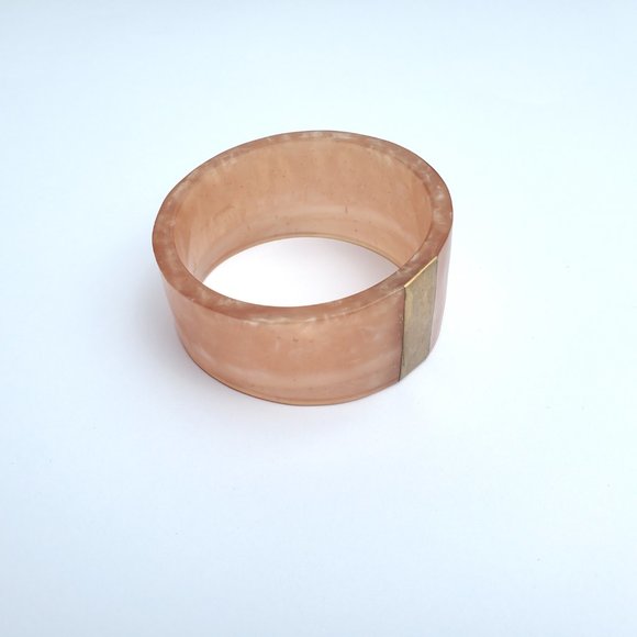 Isabel Marant Jewelry - Isabel Marant Pink Gold Tonę Bangle Bracelet 7”